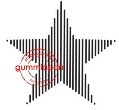 Afbeeldingen van Small striped star - stempel (normaal €1,50)