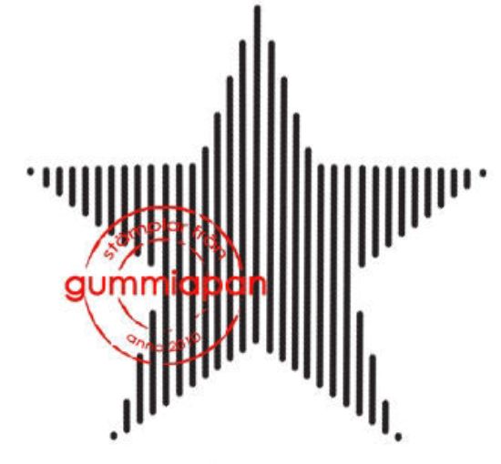 Afbeeldingen van Small striped star - stempel (normaal €1,50)