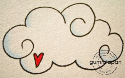 Afbeeldingen van Hartelijke wolk - stempel (normaal €1,50)