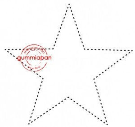 Afbeeldingen van gestippelde ster - stempel (normaal €2,50)