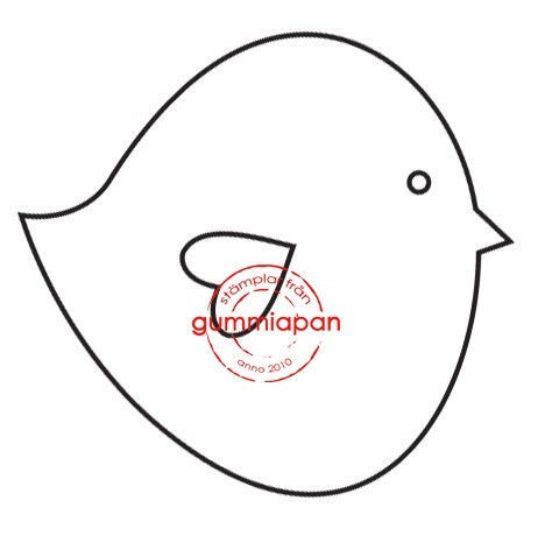 Afbeeldingen van Dikke vogels kijken naar Rechts- stempel (normaal €2,00)