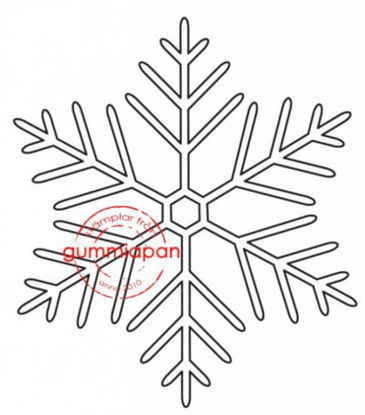 Afbeeldingen van Snowflake #L - stempel