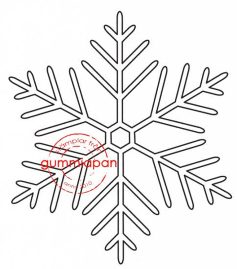 Afbeeldingen van Snowflake #L - stempel