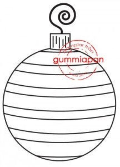 Afbeeldingen van Gestreepte kerstbal - stempel (normaal €2,50)