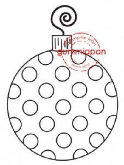 Afbeeldingen van Gestippelde kerstbal - stempel (normaal €2,50)