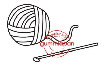 Afbeeldingen van Haaknaald en garen - stempel (normaal €2,00)