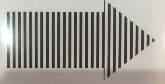 Afbeeldingen van Kleine gestreepte pijl - stempel (normaal €1,50)