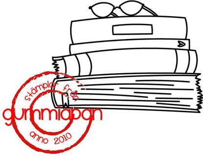 Afbeeldingen van Pile of books - stempel