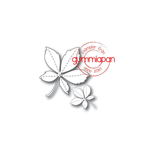 Afbeeldingen van Chestnut leaves - stansen