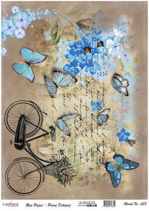 bicycle / butterflies - Cadence ricepaper