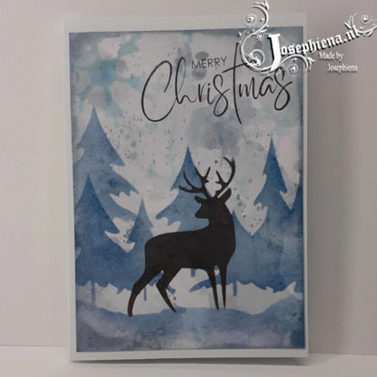 Card: Silhouette Blue Deer