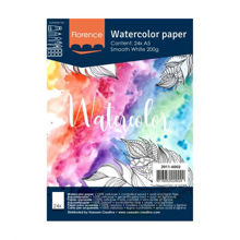 Florence • Aquarelpapier A5 smooth White 200gr 24vellen