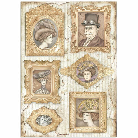 Stamperia Rice Paper A4 Lady Vagabond Lifestyle Frames