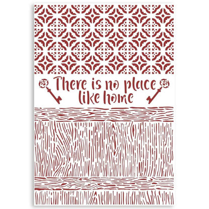 Stamperia Stencil A4 Casa Granada There Is No Place Like Home