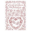 Stamperia Stencil A4 Provence Home is Where the Hearting