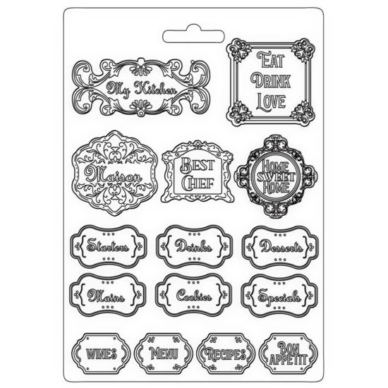 Stamperia Soft Mould A4 Casa Granada Labels