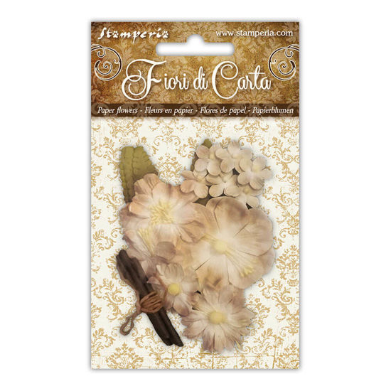 Stamperia Mixed Ivory Paper Flowers