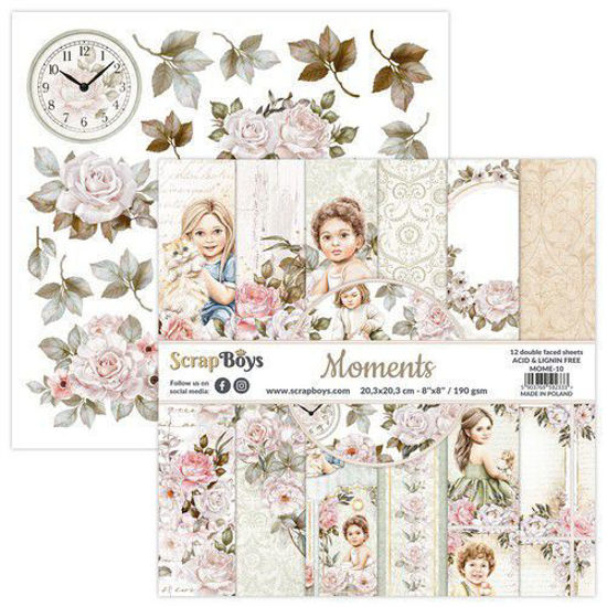 Scrapboys 8x8 inch Paper Pad - Moments