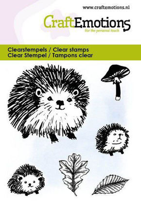 CraftEmotions clearstamps 6x7cm - Egel familie