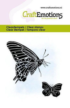 CraftEmotions clearstamps 6x7cm - Vlinders 1