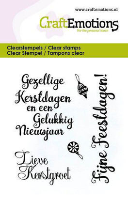 CraftEmotions clearstamps 6x7cm - Kersttekst NL