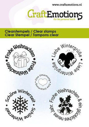 CraftEmotions Clearstamps 6x7cm - Weihnachtstextkreise D