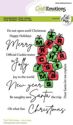 CraftEmotions clearstamps A6 - Text Christmas - new year (EN) Carla Creaties