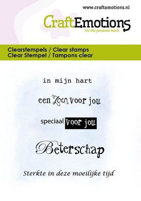CraftEmotions clearstamps 6x7cm - In mijn hart -tekst NL