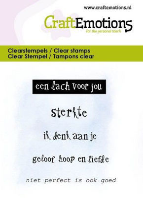 CraftEmotions clearstamps 6x7cm - Een lach voor jou -tekst NL
