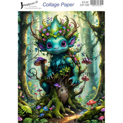 Blue monster 3 - Josephiena's collage paper - CP-135