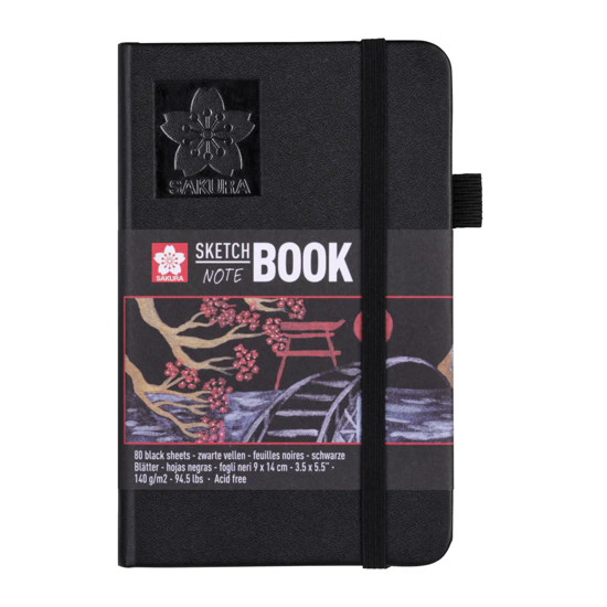 Sakura Sketchbook  9 x 14 cm 140gr 80 sheets Black
