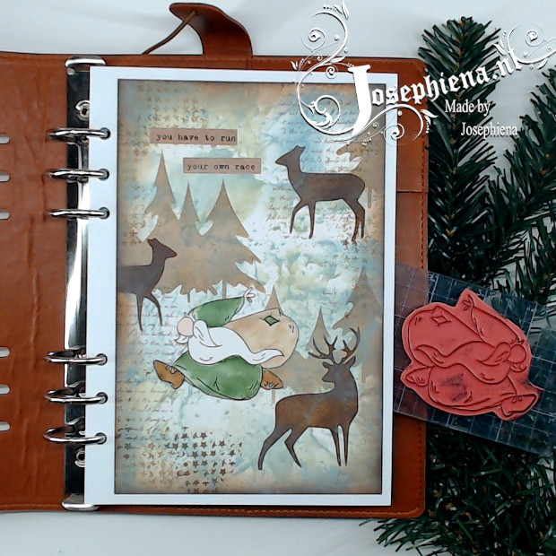 Art journal: Groene kerstman